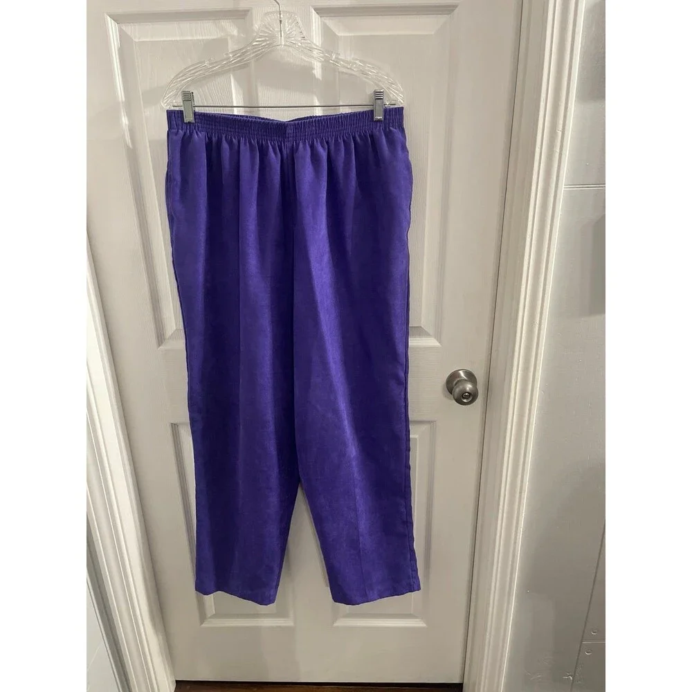 BonWorth Purple Micro-Suede Pants Size XL